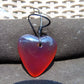 17 gr Heart Pendant Indonesian Red Blue Amber for Healing 25A335