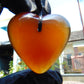 17 gr Heart Pendant Indonesian Red Blue Amber for Healing 25A335