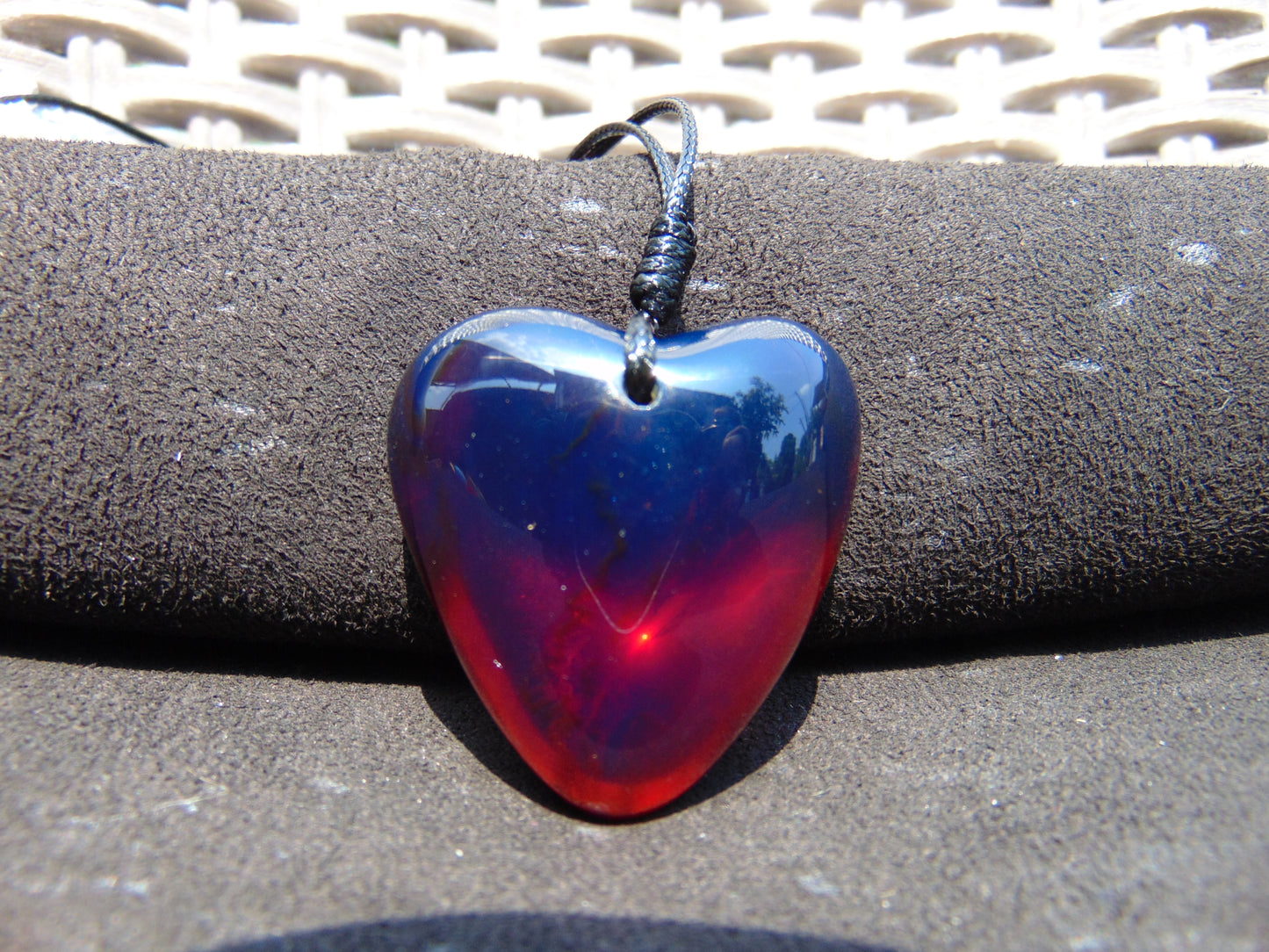 15 gr Heart Pendant Indonesian Blue Amber for Healing 25A357
