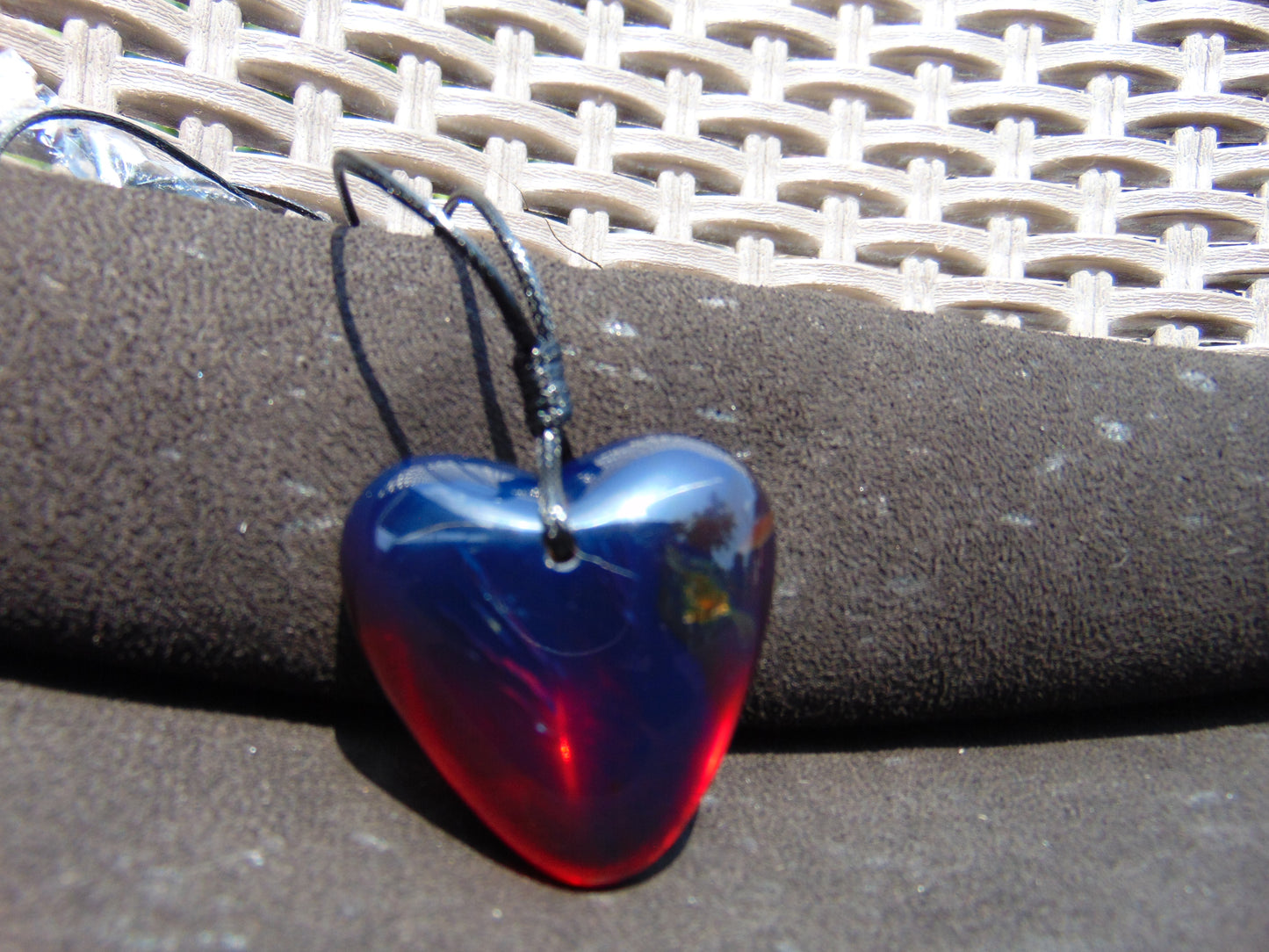 15 gr Heart Pendant Indonesian Blue Amber for Healing 25A357