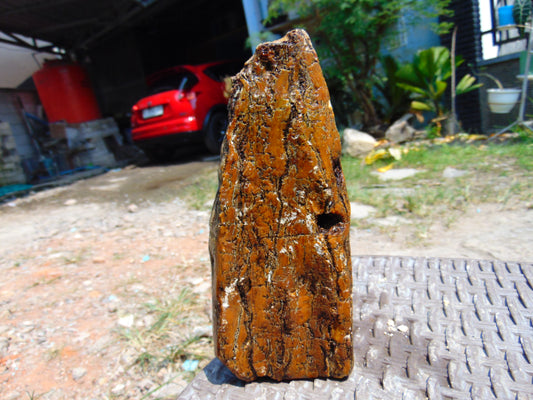 442 gram Polished Indonesia Yellow Aromatic Amber for Healing AY26120