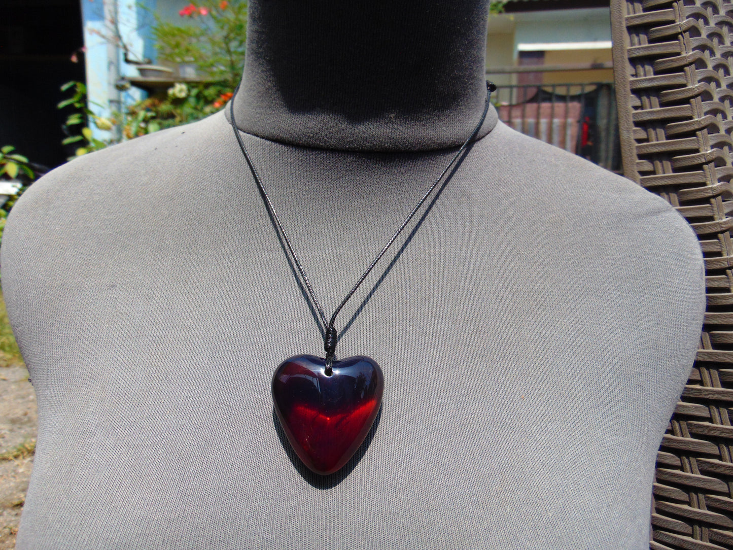 15 gr Heart Pendant Indonesian Blue Amber for Healing 25A357