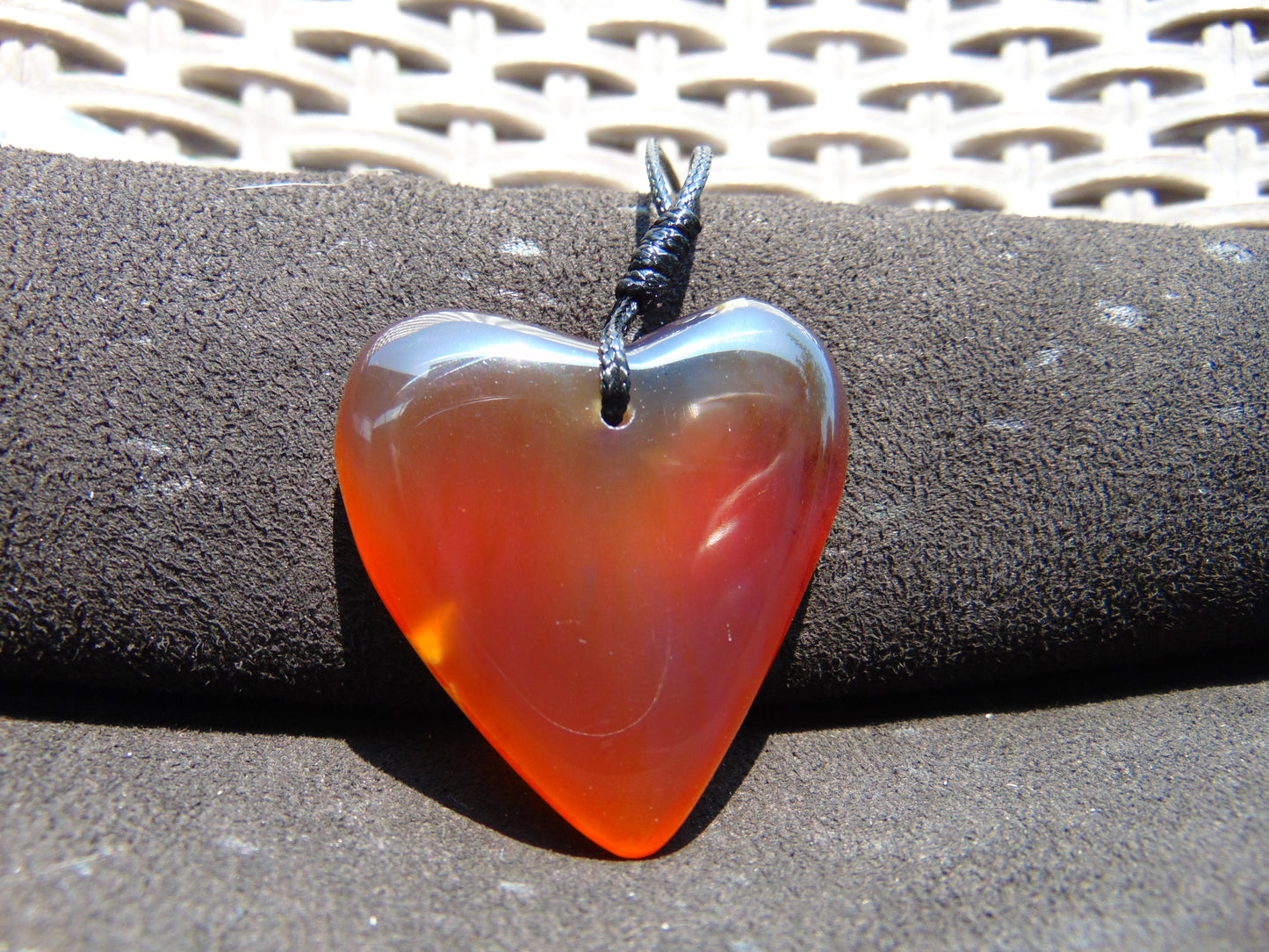 15 gr Heart Pendant Indonesian Blue Amber for Healing 25A233