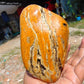 575 gram Polished Indonesia Yellow Aromatic Amber for Healing AY26M116