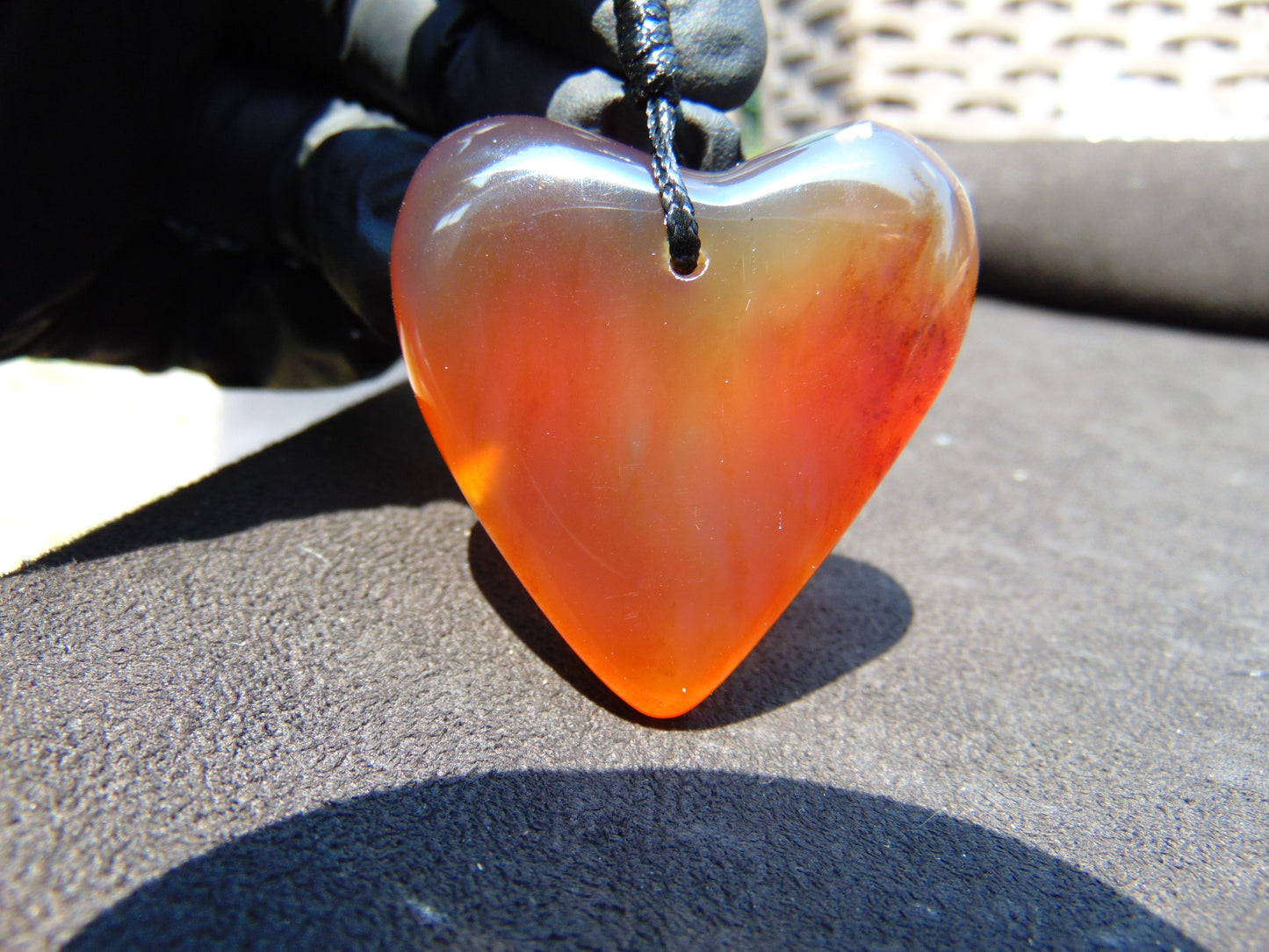 15 gr Heart Pendant Indonesian Blue Amber for Healing 25A233