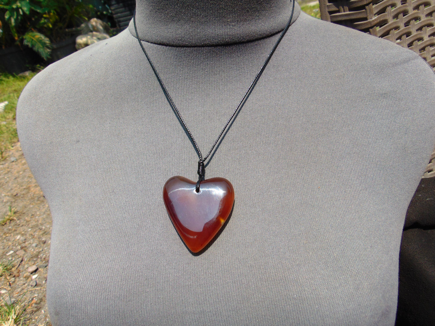 15 gr Heart Pendant Indonesian Blue Amber for Healing 25A233