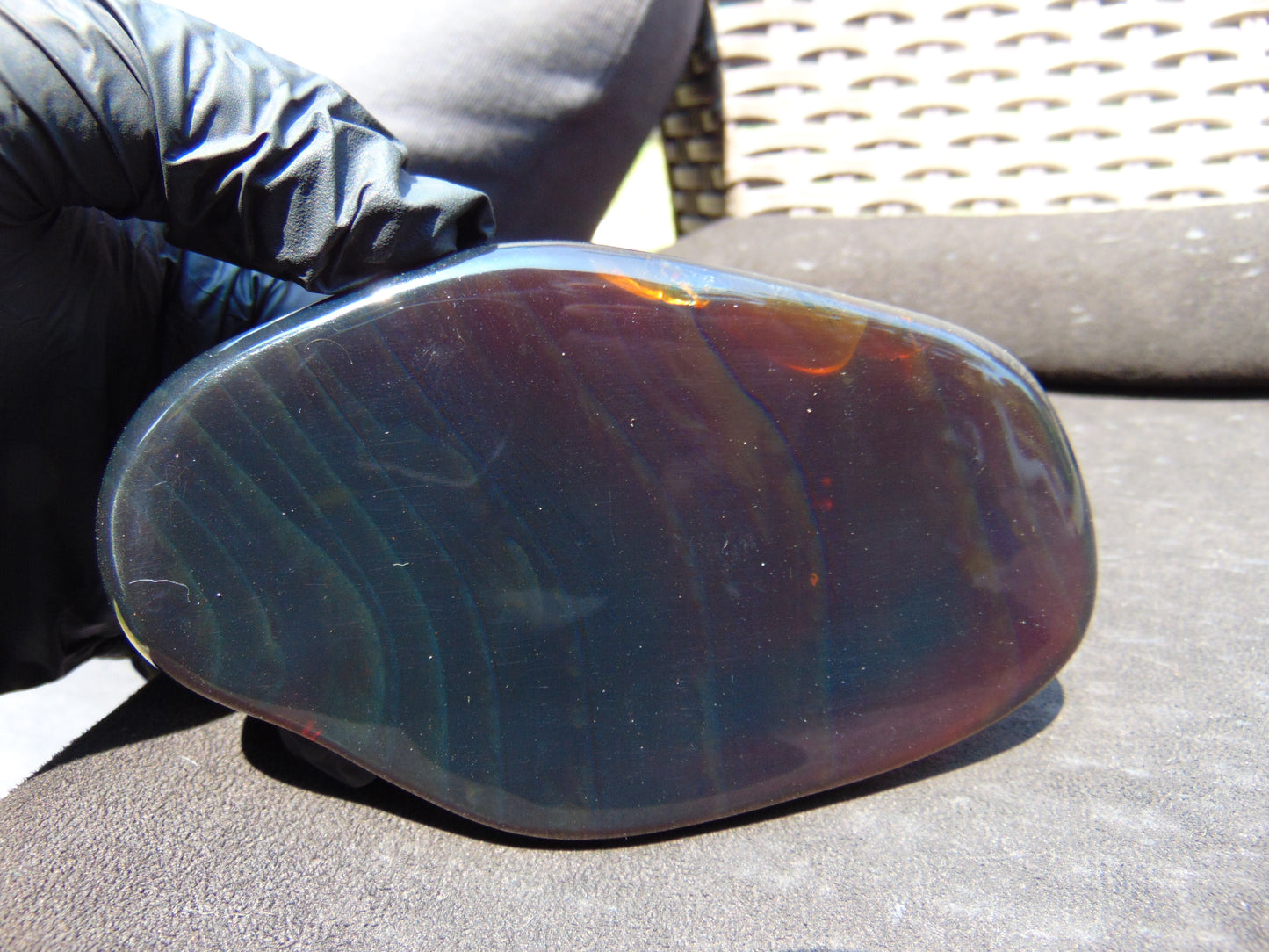 133 gram Slab polished Indonesian Cherry Red Amber for Healing ML82