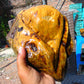 2985 gram Polished Indonesia Yellow Aromatic Zebra Amber for Healing AY26M165