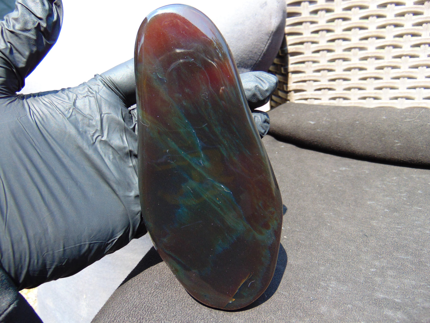 130 gram Slab polished Indonesian Cherry Red Amber for Healing ML80