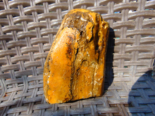 158 gram Polished Indonesia Yellow Aromatic Amber for Healing AY26M153