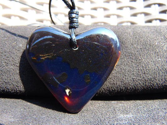 20 gr 50X51X13 mm  Pendant Indonesian  Blue Amber for Healing AK183
