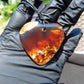 12 gr Heart Pendant Indonesian  Amber for Healing 25A224