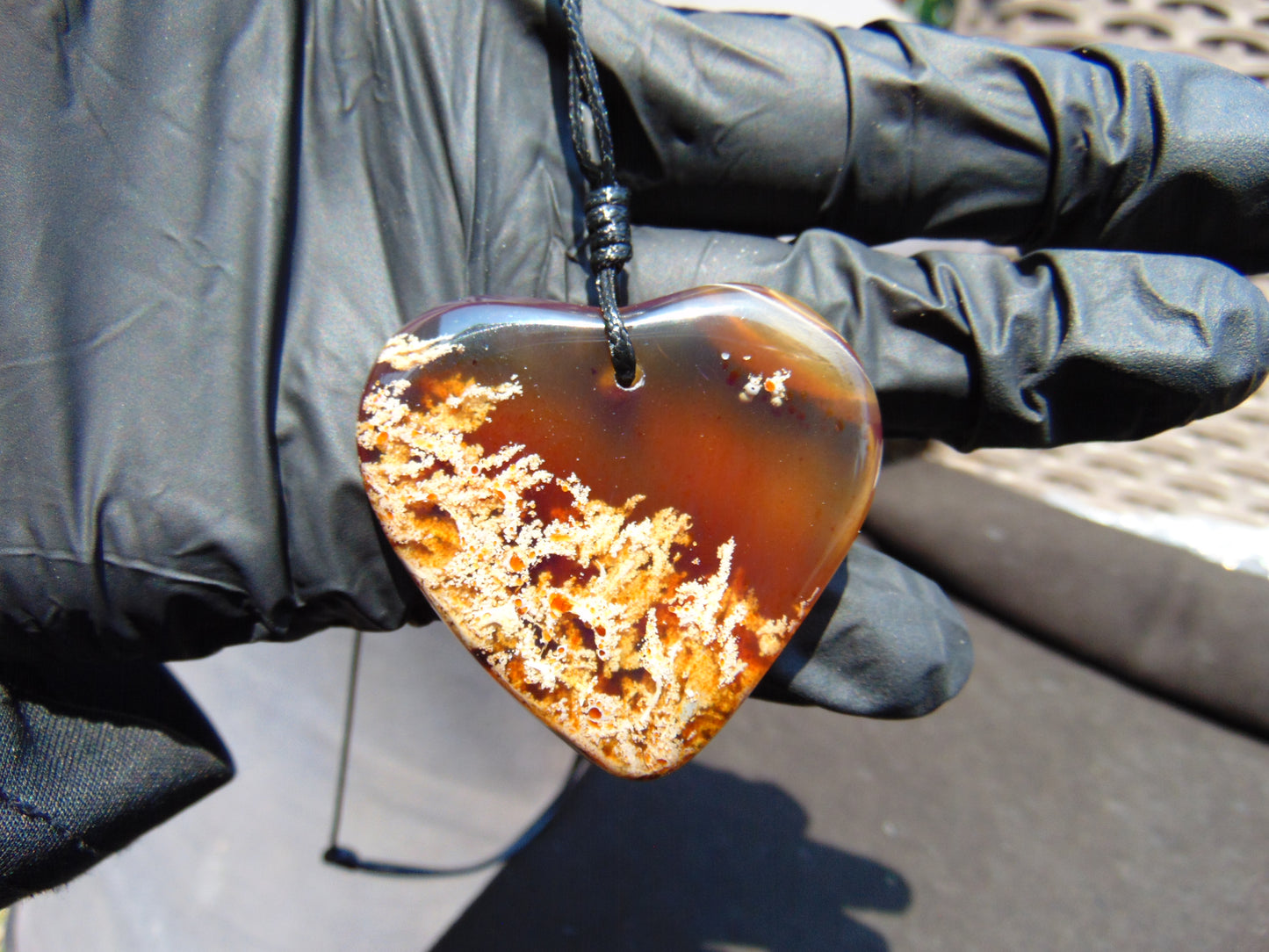 12 gr Heart Pendant Indonesian  Amber for Healing 25A224