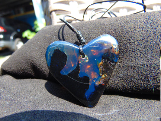 15 gr 37X44X12 mm  Pendant Indonesian  Blue Amber for Healing PCY724