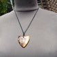 9 gr Heart Pendant Indonesian white Amber for Healing 25A225
