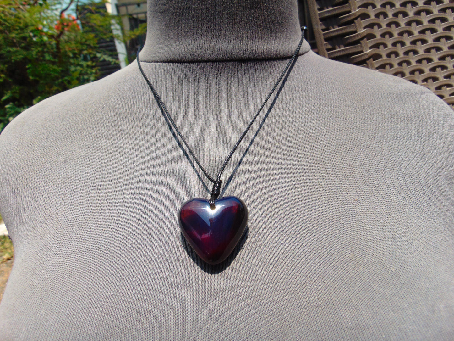 9 gr Heart Pendant Indonesian Blue Amber for Healing 25A345