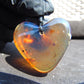 12 gr 42X42X11 mm  Pendant Indonesian  Blue Amber for Healing A1K109