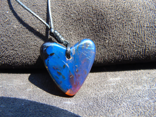 6 gr 22X29X12 mm  Pendant Indonesian  Blue Amber for Healing PBY703