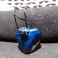 8 gr Heart Pendant Indonesian Black Blue Amber for Healing 25A342