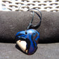 8 gr Heart Pendant Indonesian Black Blue Amber for Healing 25A342