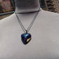 8 gr Heart Pendant Indonesian Black Blue Amber for Healing 25A342