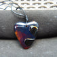 12 gr Heart Pendant Indonesian Black Blue Amber for Healing 25A335