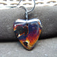 12 gr Heart Pendant Indonesian Black Blue Amber for Healing 25A335