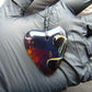 12 gr Heart Pendant Indonesian Black Blue Amber for Healing 25A335