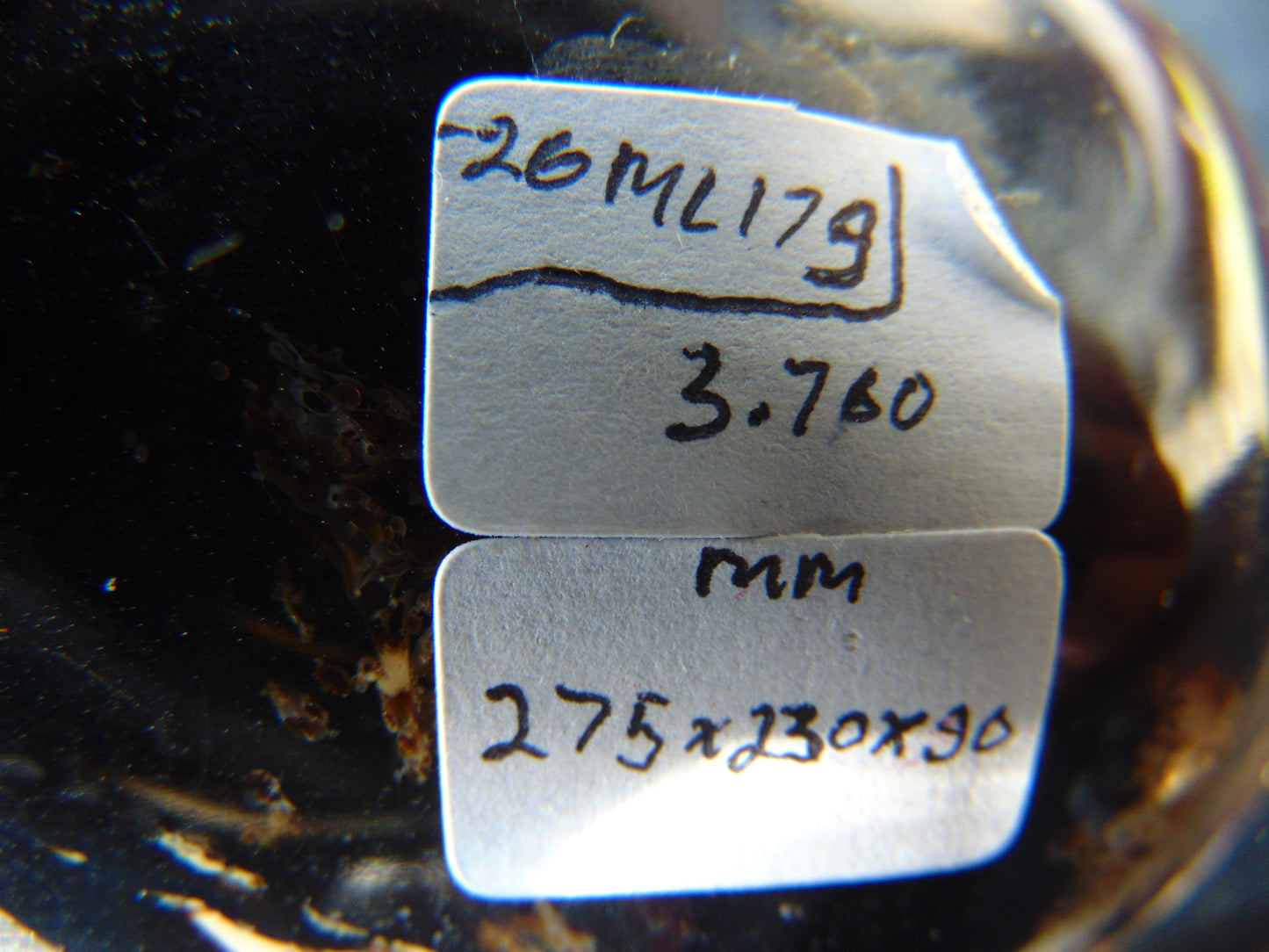 3760 gr Blue Polished 275x230x90 mm Indonesia Blue Amber for Healing 2ML179