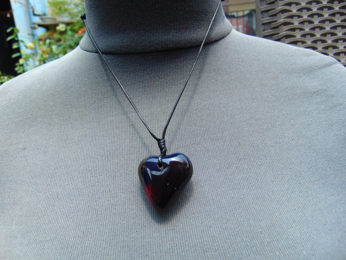 10 gr Heart Pendant Indonesian Blue Amber for Healing 25A346