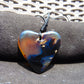 7 gr Heart Pendant Indonesian Black Blue Amber for Healing 25A255