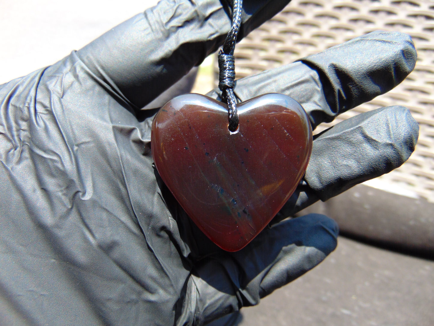 12 gr Heart Pendant Indonesian Inclusion Amber for Healing 25A249