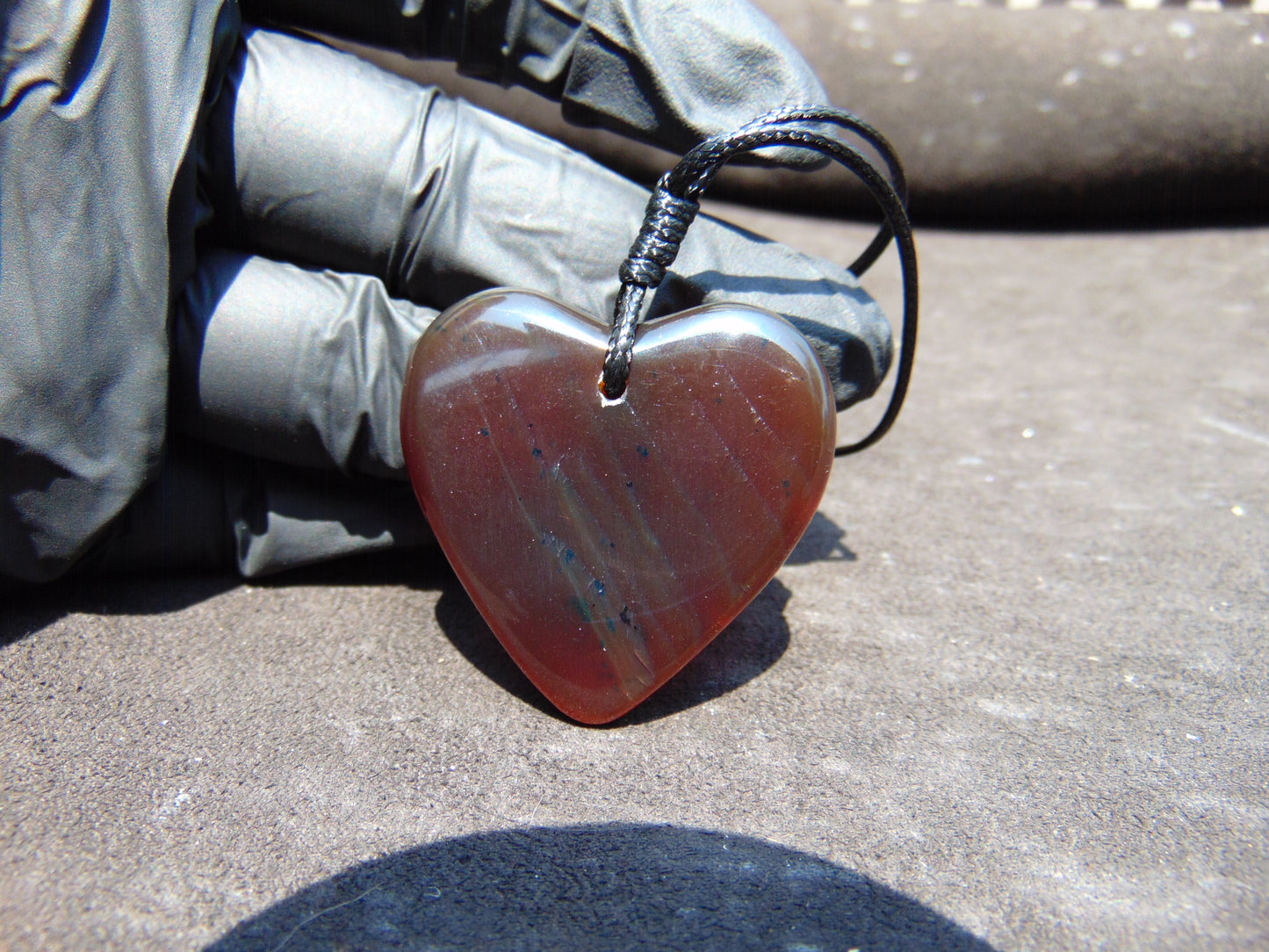 12 gr Heart Pendant Indonesian Inclusion Amber for Healing 25A249