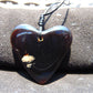 8 gr Heart Pendant Indonesian Black Blue Amber for Healing 25A231