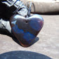 8 gr Heart Pendant Indonesian Black Blue Amber for Healing 25A231