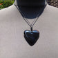 8 gr Heart Pendant Indonesian Black Blue Amber for Healing 25A231