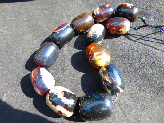 147 gram Small Beads Combination Necklace Indonesian Amber for Healing A635
