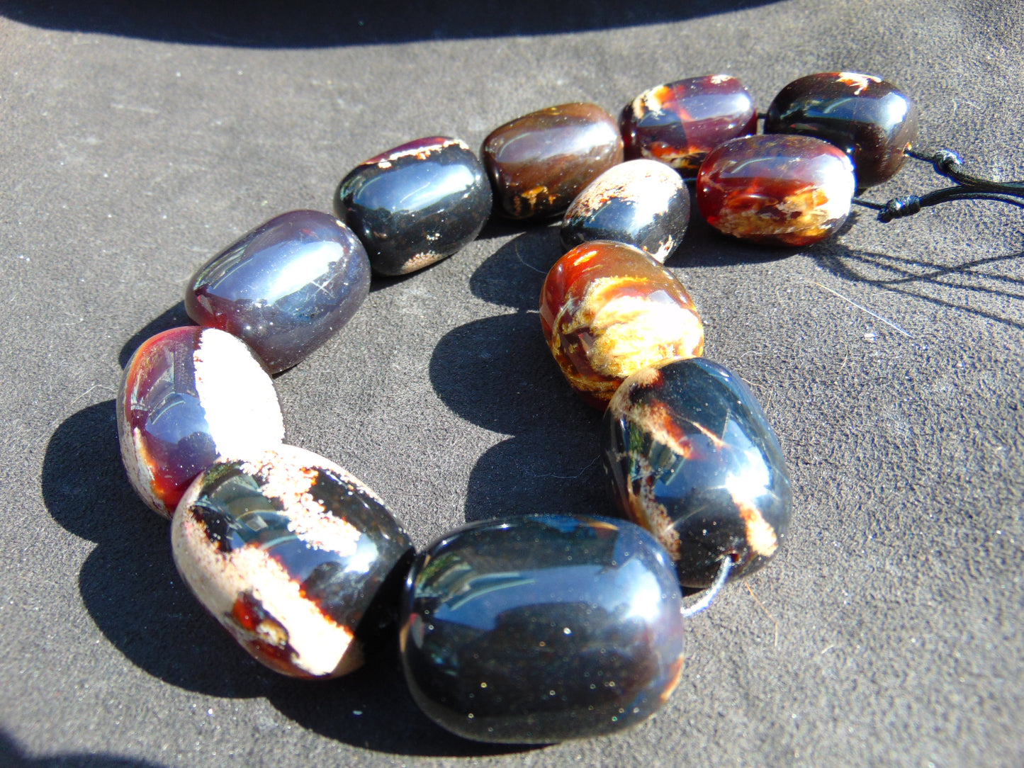 147 gram Small Beads Combination Necklace Indonesian Amber for Healing A635