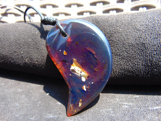 26 gr 65x44x16 mm Pendant Indonesian Sky Blue Amber for Healing 25Y31