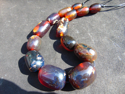 106 gram Small Beads Combination Necklace Indonesian Amber for Healing A643