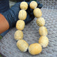 254 gram Small Beads Combination Necklace Indonesian Yellow Fragrance Amber for Healing FNC1