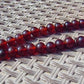 57 gr Tasbih Mesbah Rosary 35 Beads 14 mm Indonesian Crystal Red Amber for Healing TB14i32
