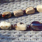 185 gram Small Beads Combination Necklace Indonesian white Blue Amber for Healing A13K187