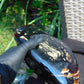1167 gram full polished 25x12x7 cm Indonesian Dark Blue Amber for Healing AR82