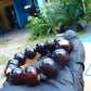58 gram 12 Beads Mala Bracelet Indonesian Cherry Red Amber 20 mm for Healing B20M11